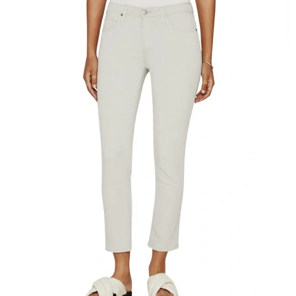 AG Adriano Goldschmied The Prima Cigarette Crop Jeans | Stone Grey | Size 30R - Picture 1 of 7